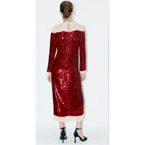 xs holiday dress Beaded suspender print holiday dress Pink / L by Blue Zone Planet main image 0